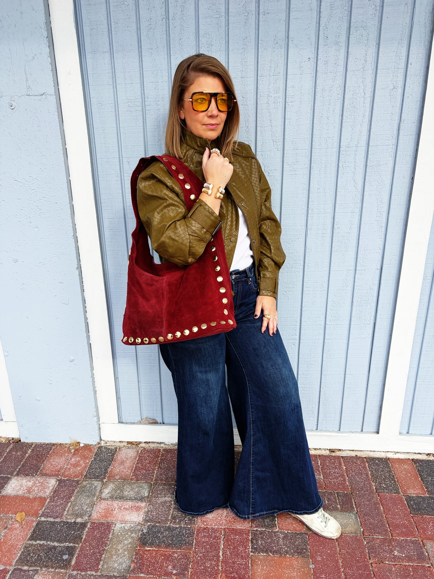 Sherry Suede Bag Red