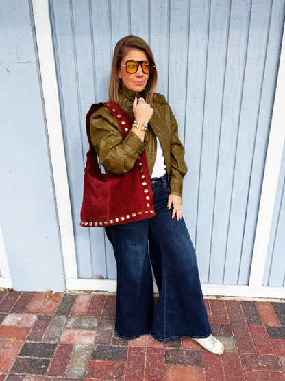 Sherry Suede Bag Red