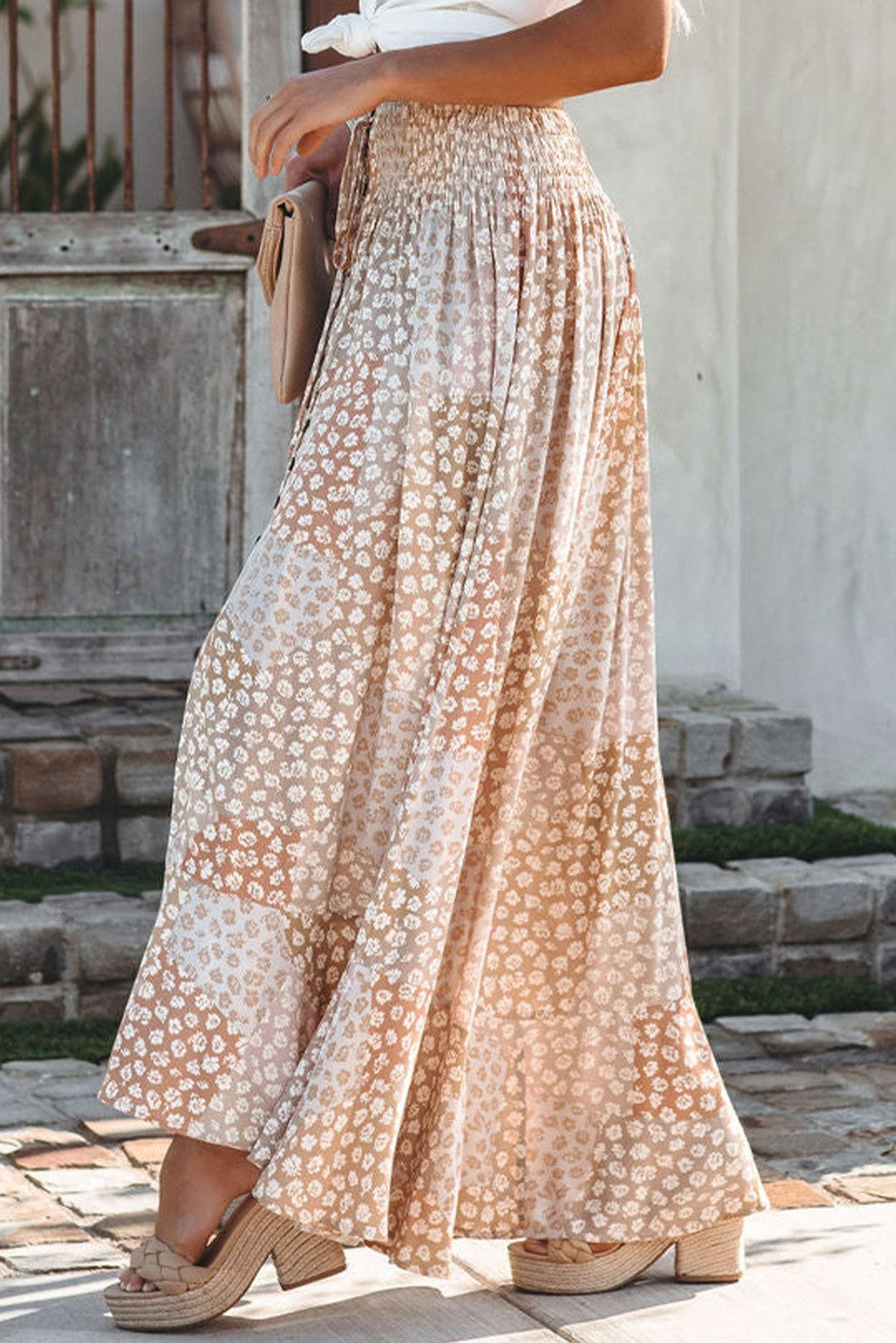 Boho Slit Maxi Skirt