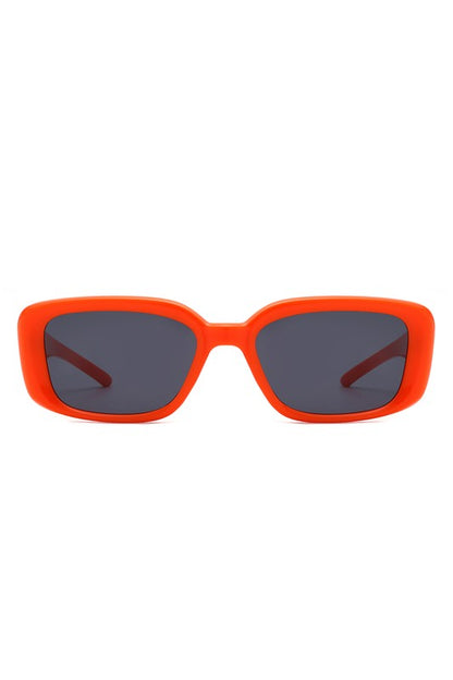 Rectangle Retro Flat Top Square Sunglasses- multiple colors