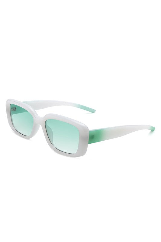 Rectangle Retro Flat Top Square Sunglasses- multiple colors