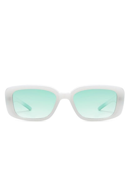 Rectangle Retro Flat Top Square Sunglasses- multiple colors