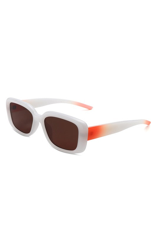 Rectangle Retro Flat Top Square Sunglasses- multiple colors