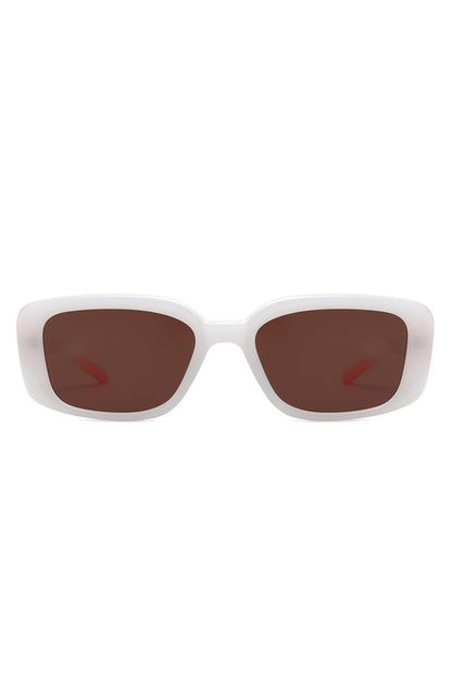 Rectangle Retro Flat Top Square Sunglasses- multiple colors