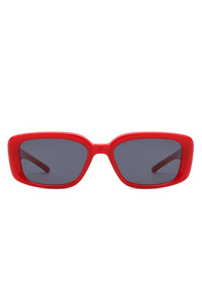 Rectangle Retro Flat Top Square Sunglasses- multiple colors