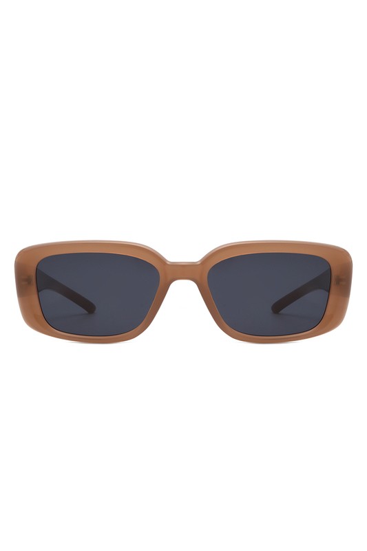 Rectangle Retro Flat Top Square Sunglasses- multiple colors