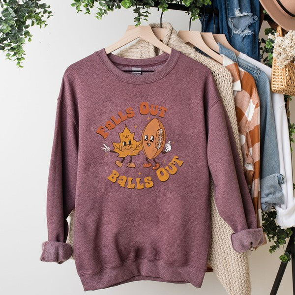 Falls Out Balls Out Graphic Sweatshirt