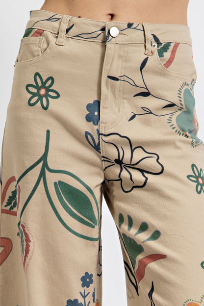 Printed Wash Pant