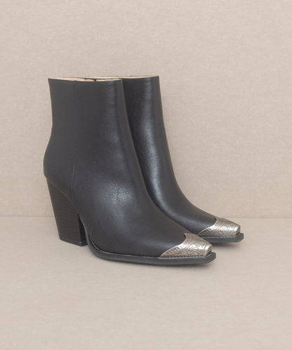 Zion - Bootie with Etched Metal Toe