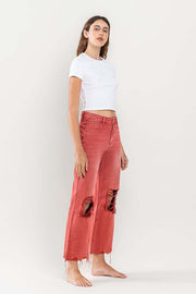90s Vintage Crop Flare Jeans *drop shipped to you