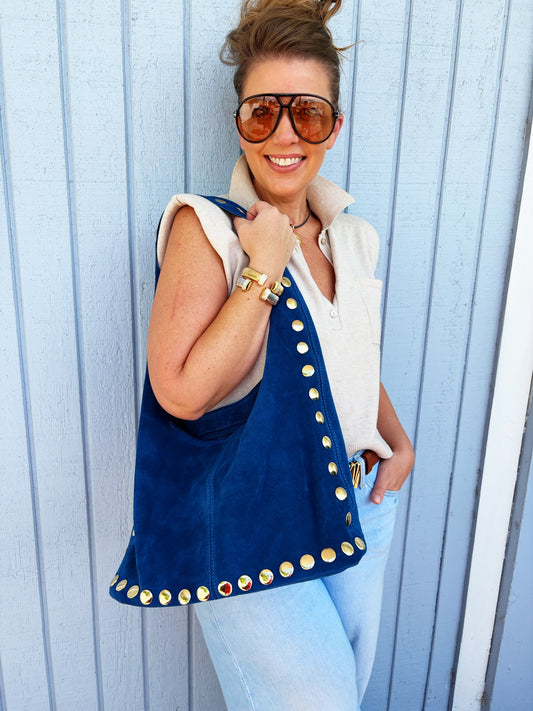 Sherry Suede Bag Blue