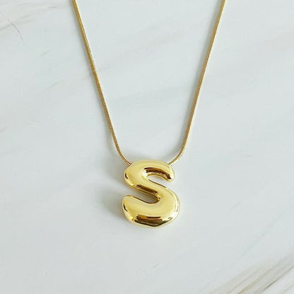 Balloon Letter Initial Necklace * Online only-ships from warehouse