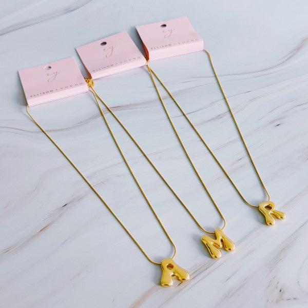 Balloon Letter Initial Necklace * Online only-ships from warehouse