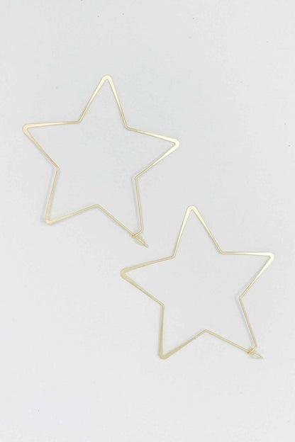 Twinkling Star Hoop Earrings