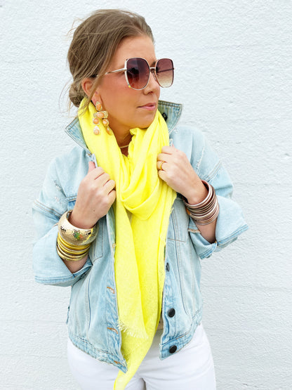 Neon Yellow Scarf