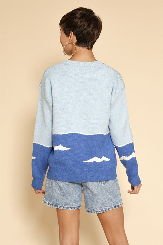 Shark attack knit sweater