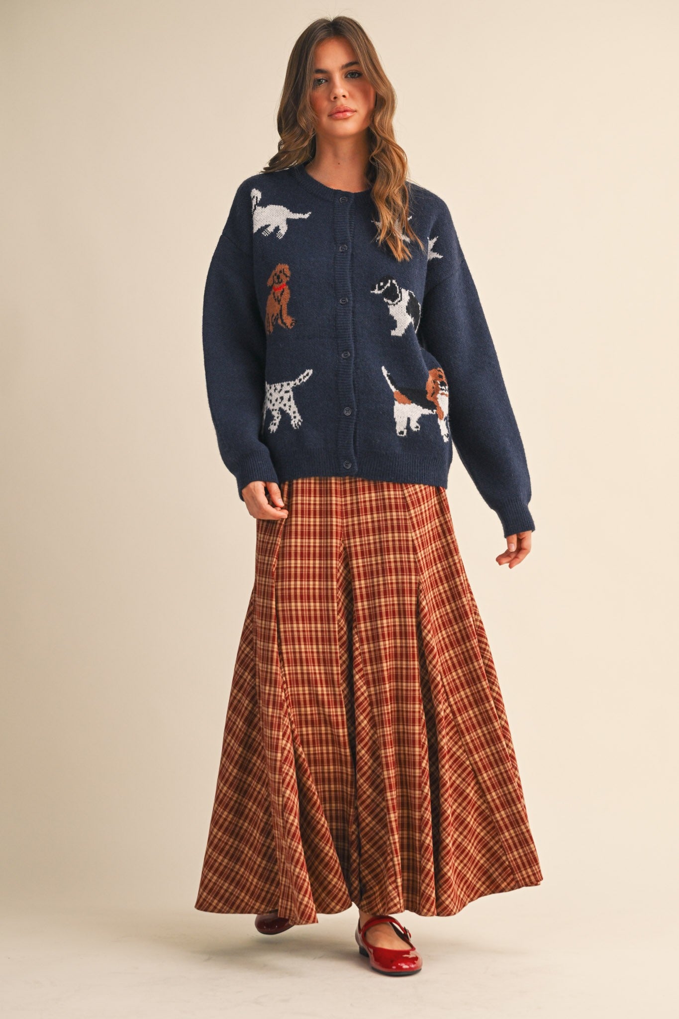 Dog Knit Sweater Cardigan