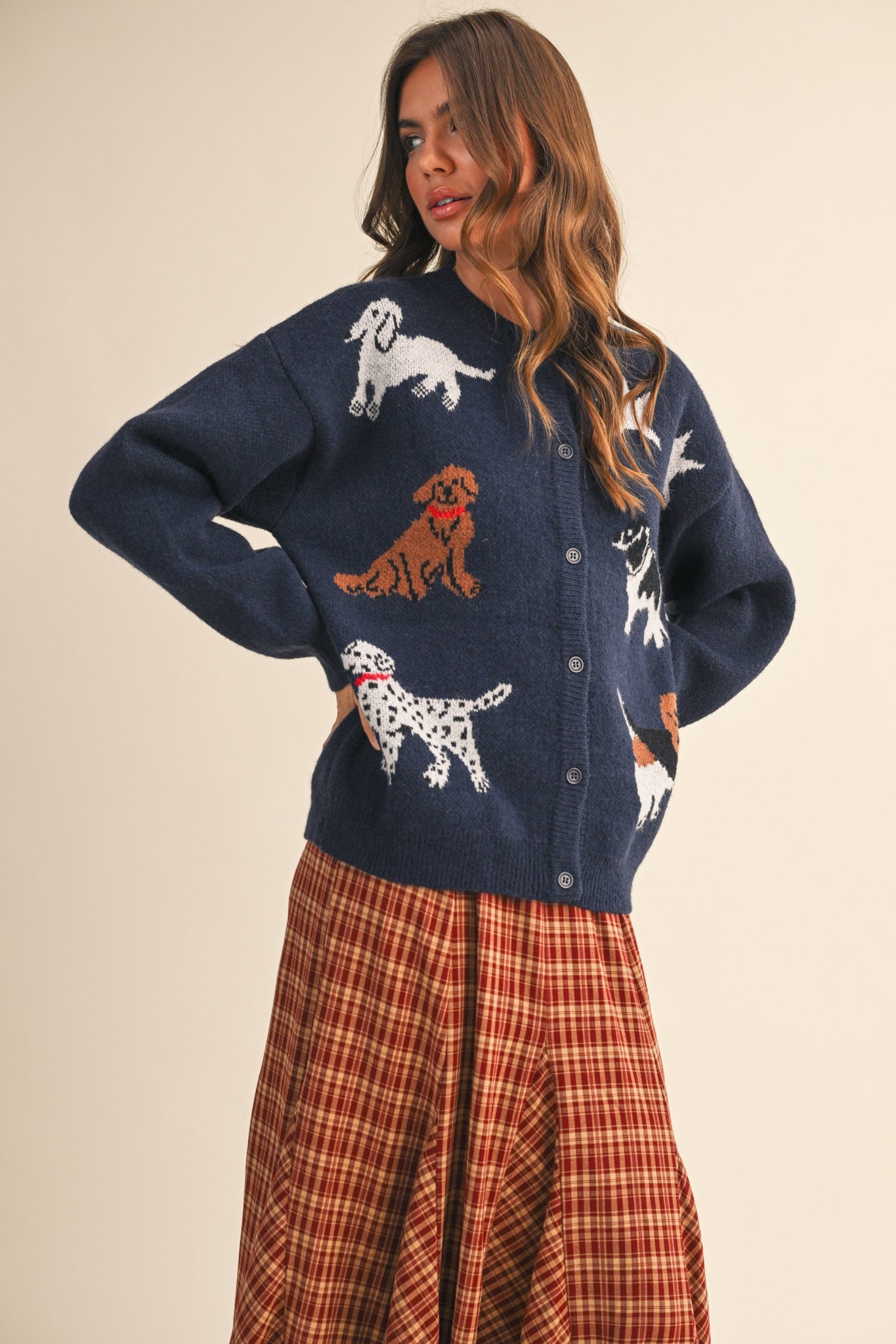 Dog Knit Sweater Cardigan