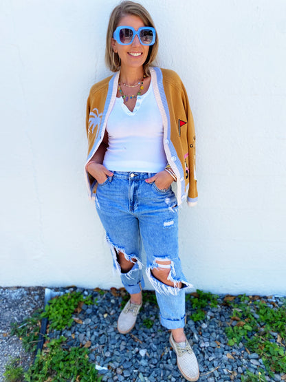 Par Tee Cardigan