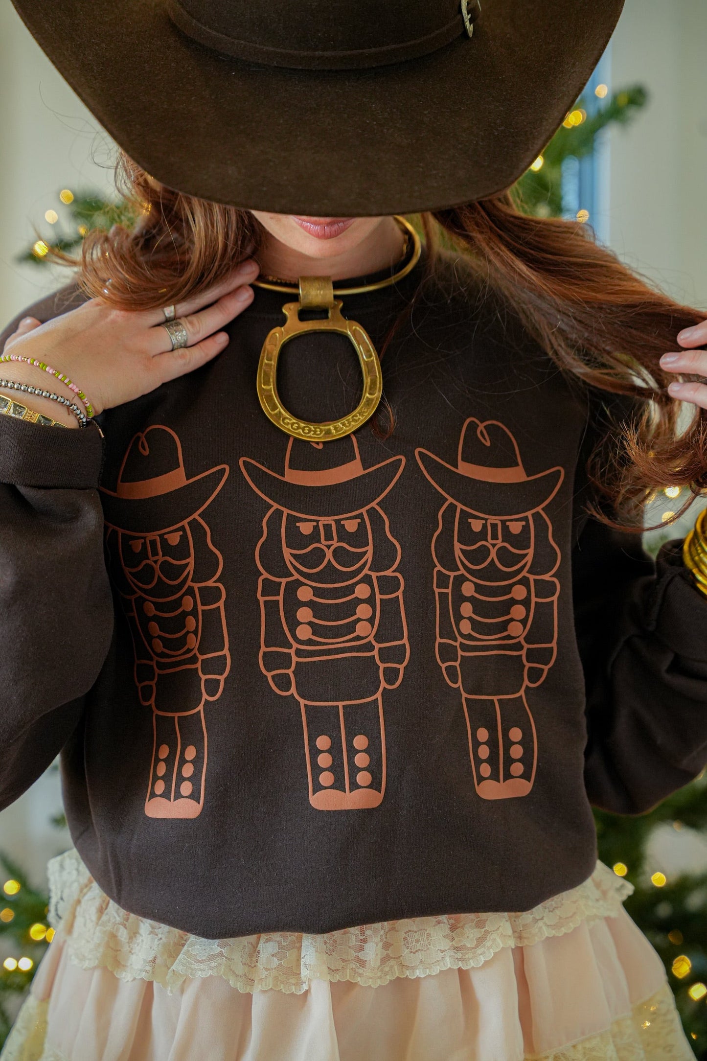 COWBOY NUTCRACKER CREWNECK