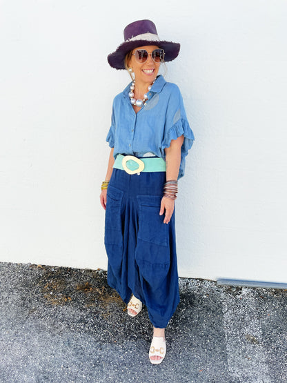 Pawley Skirt in DK Blue