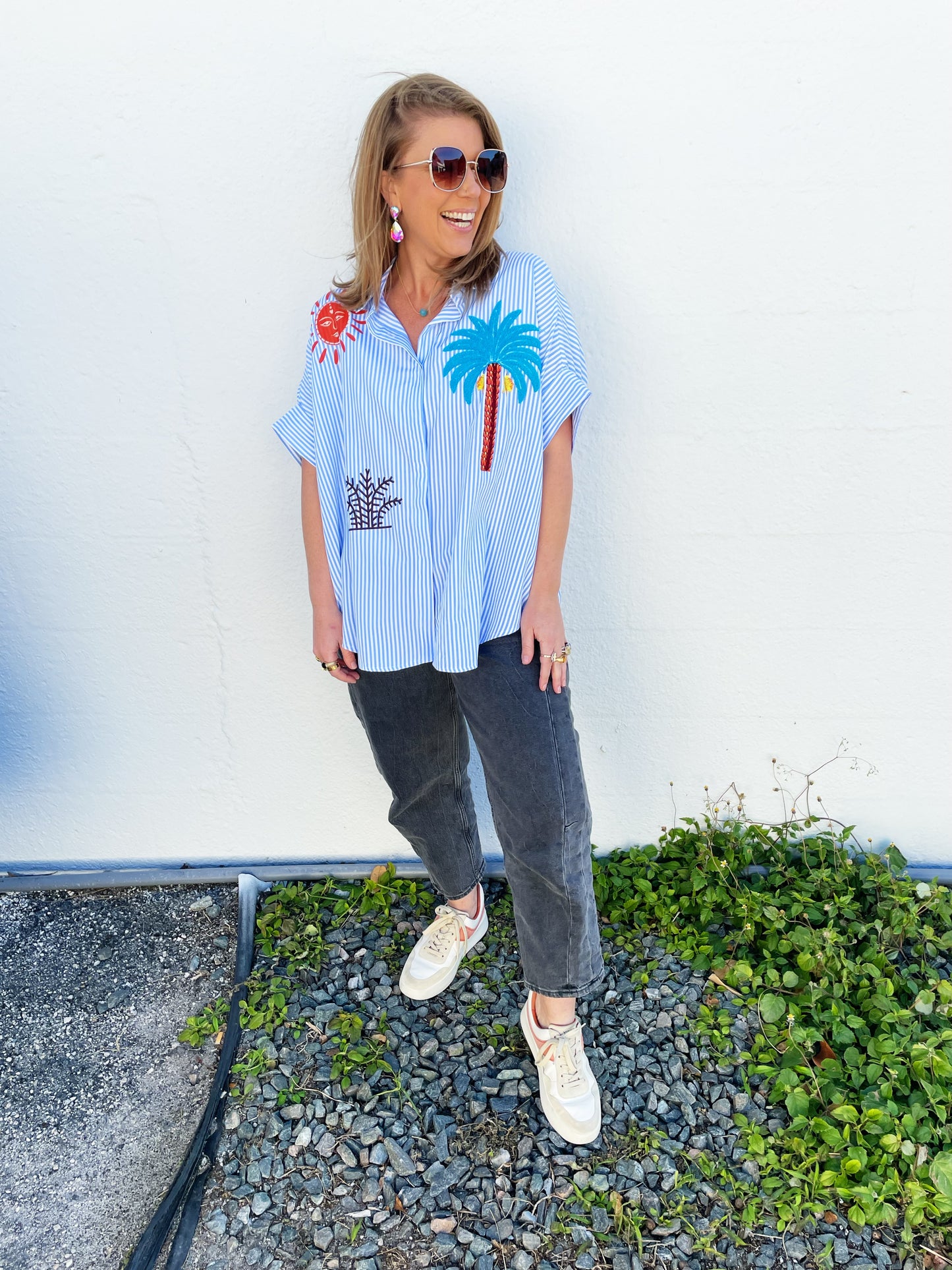 Ericka Top- Light Blue