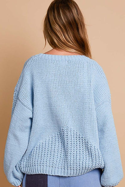 Darling Knit Sweater in Blue