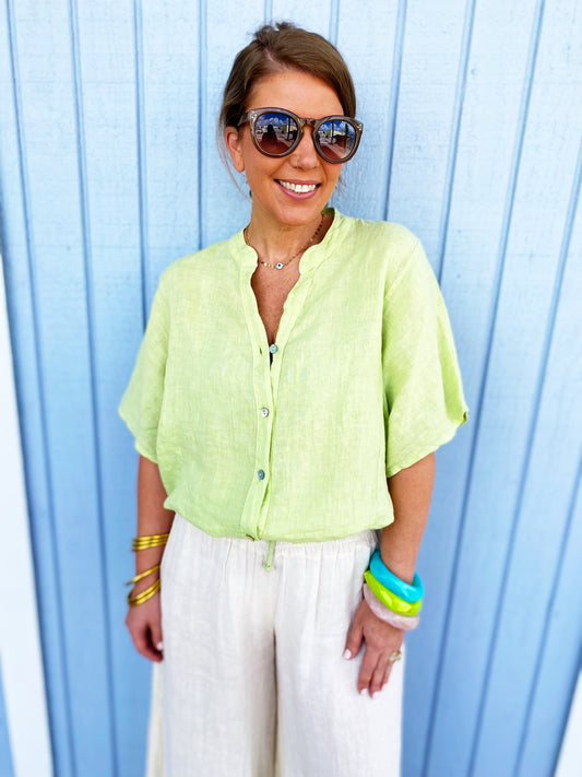 Tessa Tie Top in Pistachio