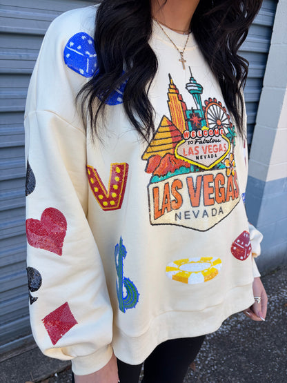 Waking up in Vegas sparkle top