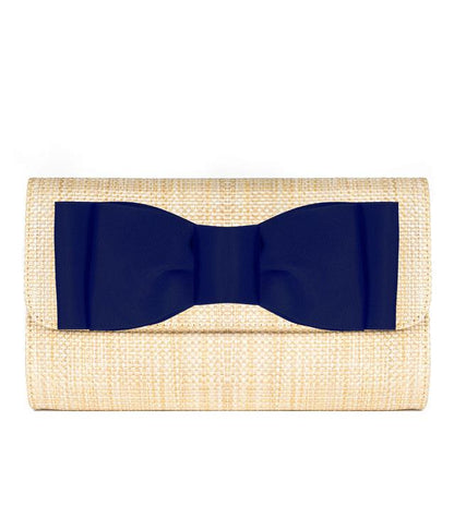 Avery Straw Clutch - Pinch Bow