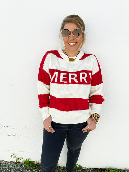 Christmas Merry Lettering Sweater
