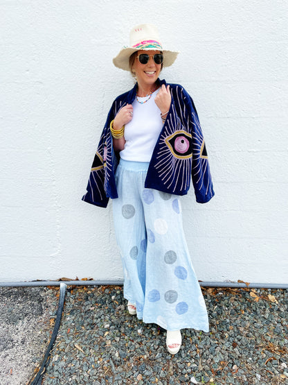 Phoebe Pant in Light Blue