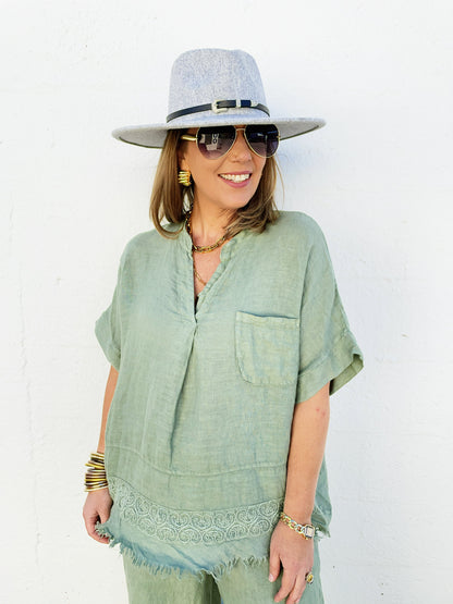 Luna Top In Green