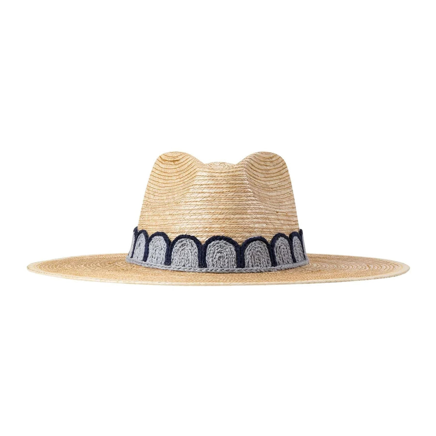 Marina Grey and Navy Crochet Palm Hat