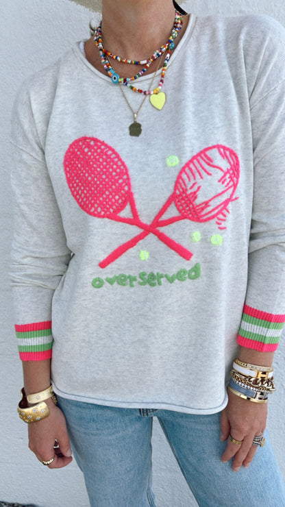 Overserved Tennis  Sweater *FINAL SALE ITEM