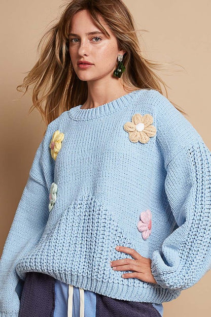 Darling Knit Sweater in Blue