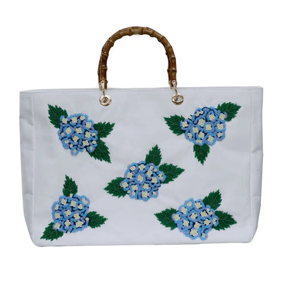 Bamboo Handle Custom Beaded Tote