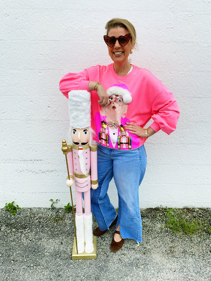 Pink 4ft Nutcracker- not available for shipping- in store pick up only