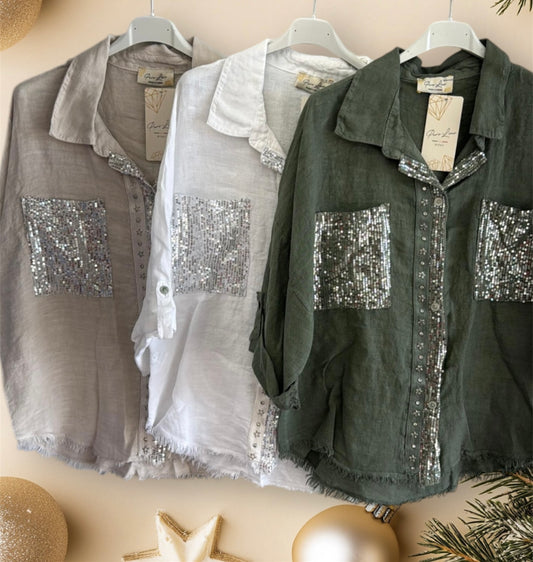 Lisa Sparkle & Distressed Top