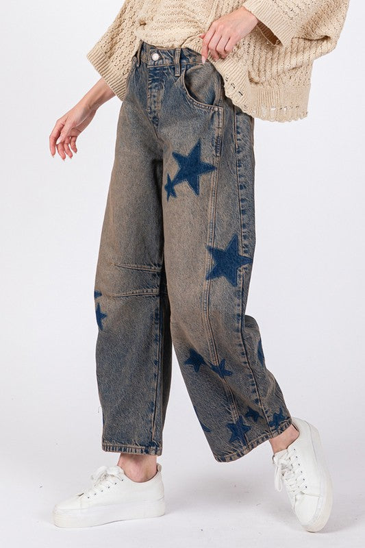 Starry Wide Leg Jeans