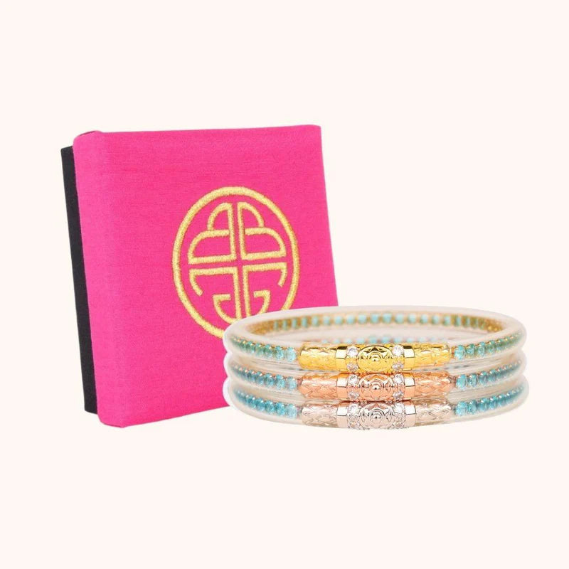 THREE QUEENS ALL WEATHER BANGLES® (AWB®) - AQUA medium PREORDER