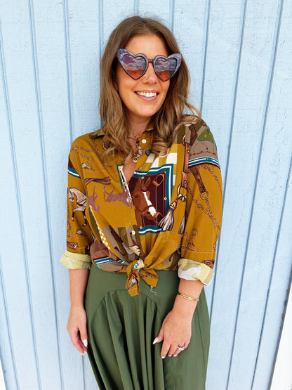 Olivia Top in Mustard