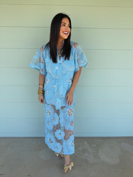 Leighton Maxi Dress - Baby Blue