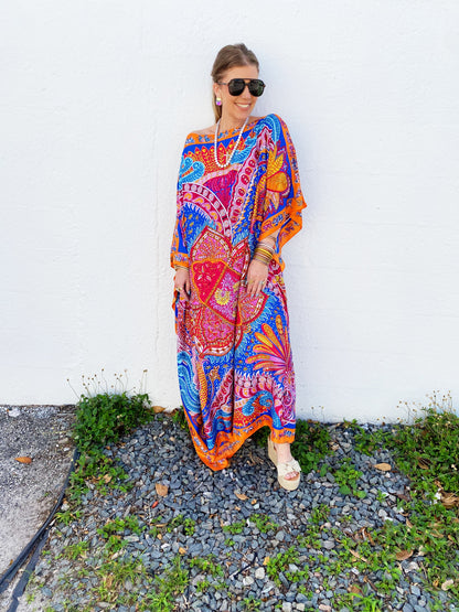 Ella Kaftan - Washable Silk- Multiple Prints
