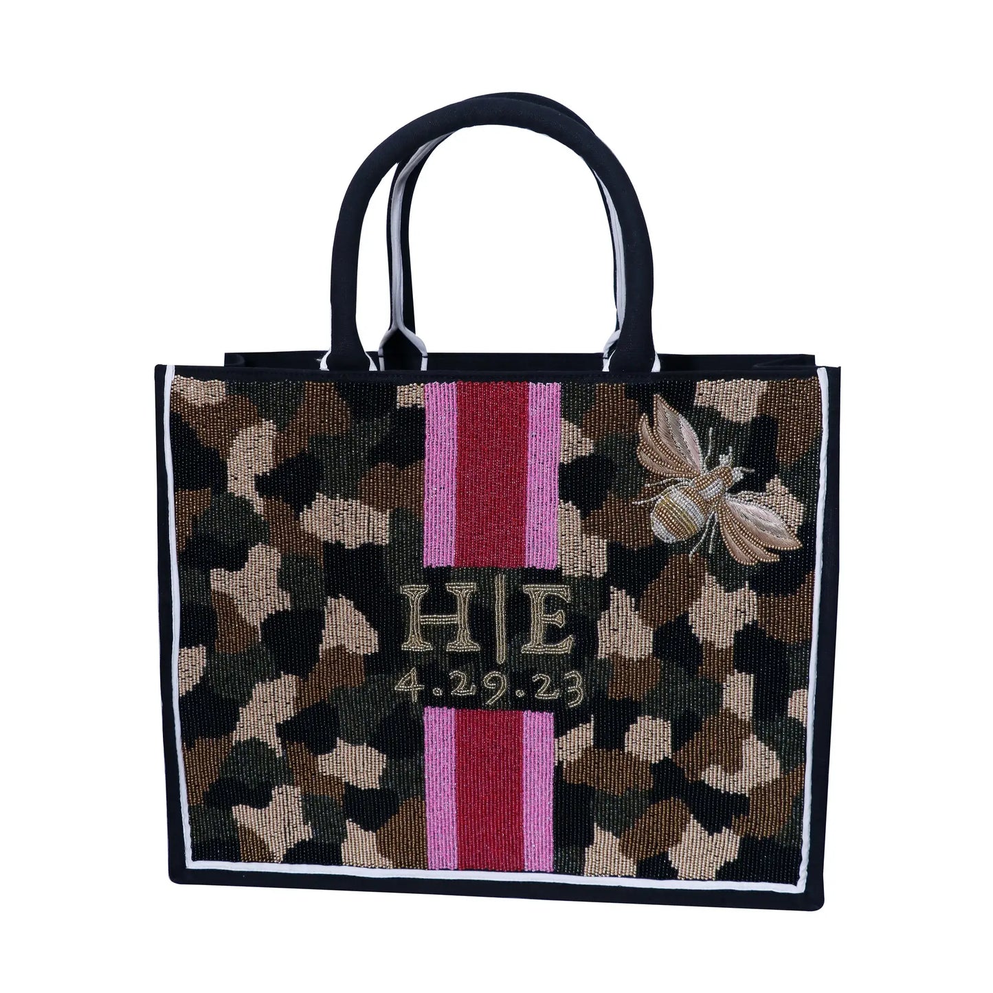 Custom Beaded Camo Bag- Add Initials