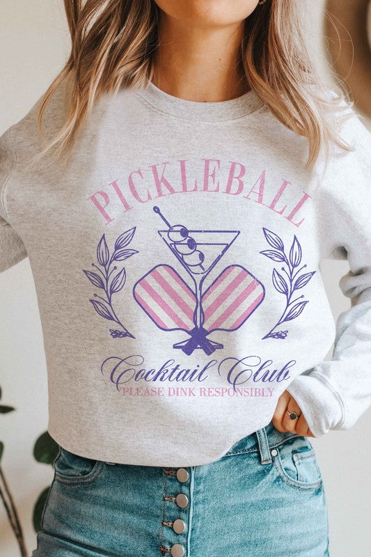 PICKLEBALL COCKTAIL CLUB Graphic Sweatshirt