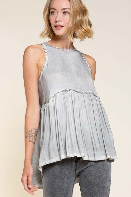 Sweet and Simple Babydoll Knit Tank Top * Online only-ships from warehouse