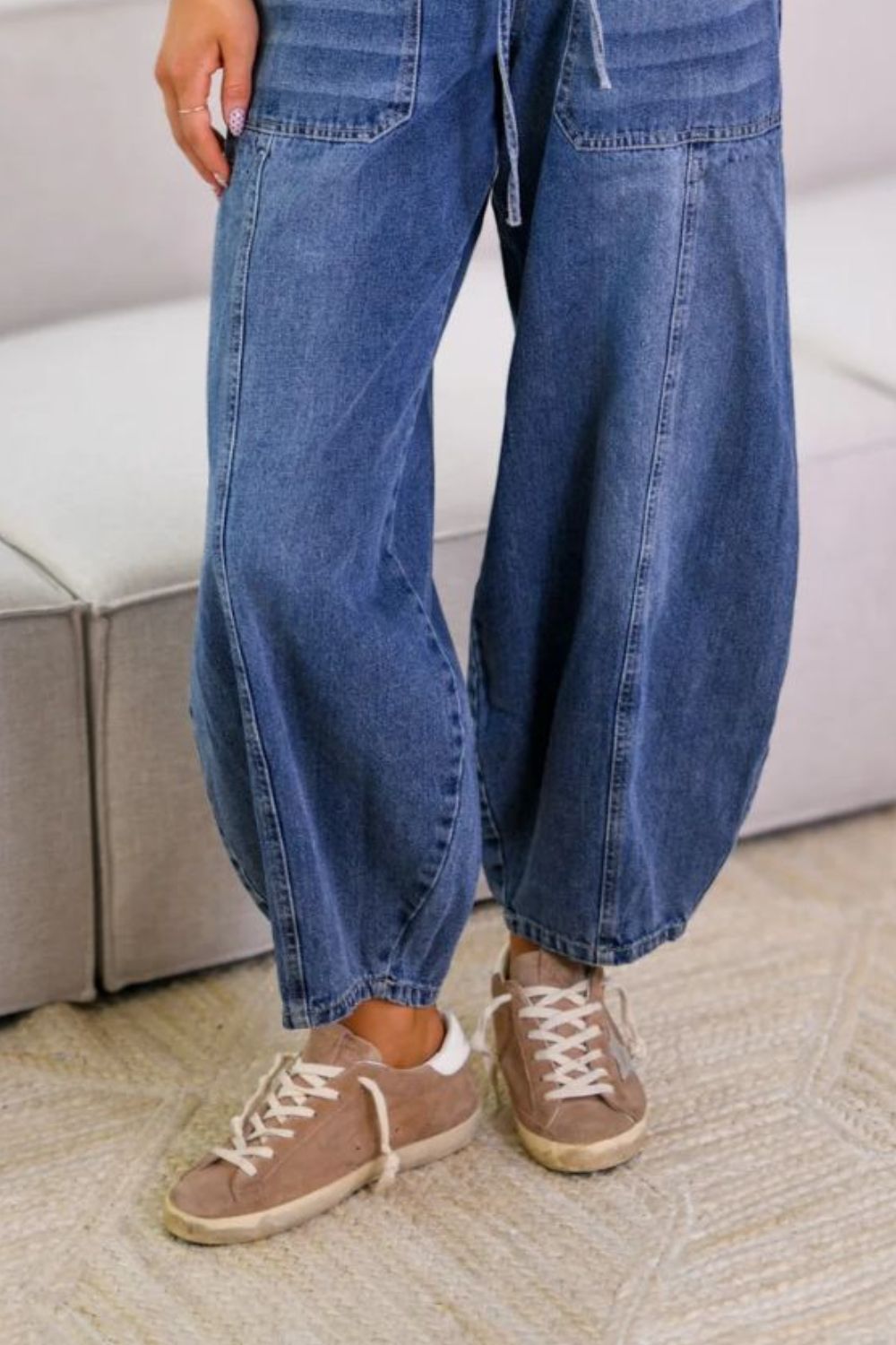 Drawstring Jeans with Pockets PREORDER