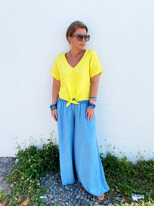 Terry Tie top Blouse