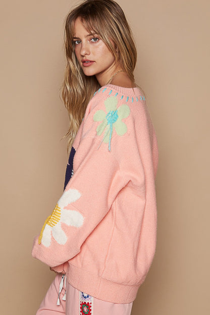 Franny Flower Fringe Sweater